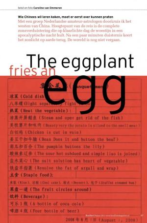 Eggplant fries an Egg in:  Bouillon Magazine